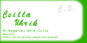 csilla uhrik business card